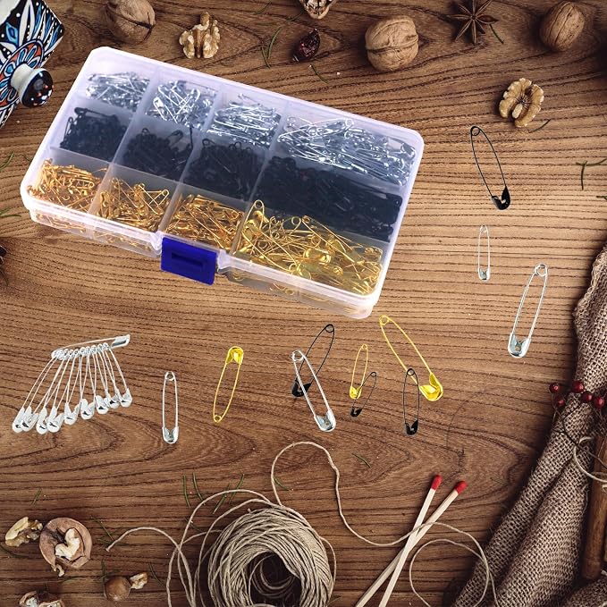 720 Pcs 3 Colors Safety Pins 4 Sizes Strong Safety Pins - Image 4