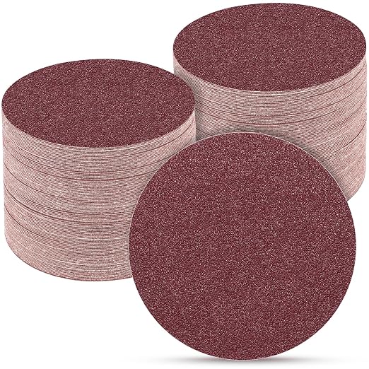 5 Inch 100 PCS Sanding Disc 40 Grit, Hook and Loop Sanding Discs by POTUINOM