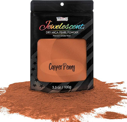 U.S. Art Supply Jewelescent Mica Pearl Pigment Powder, Interference Copper 3.5 by USArtSupply