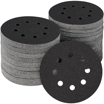 100PCS 5 inch Silicon Carbide Sanding Discs 120 Grit, Wet Dry Orbital 5 Sander by POTUINOM