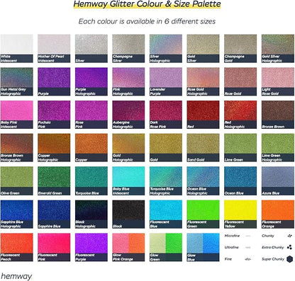 Hemway Polyurethane & Epoxy Resin Glitter 100g / 3.5oz Metallic Crystal Flake - Image 8