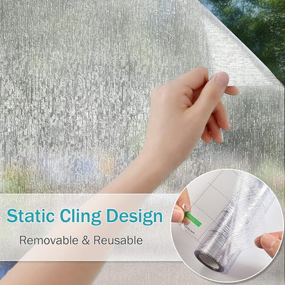 VELIMAX Rain Glass Window Film Privacy Static Window Clings Decorative Glass - Image 5