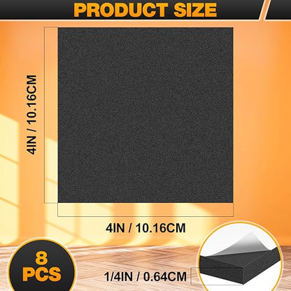 MYFAMIREA 8 PCS Adhesive Foam Padding Sheets Closed Cell Self Adhesive Sticky - Image 2