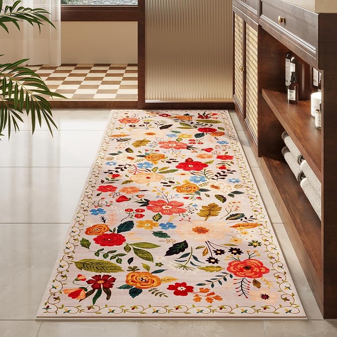 Rugcomf Runners for Hallways Kitchen Runner Rug Non Slip 2'x 10' Long Washable - Image 7