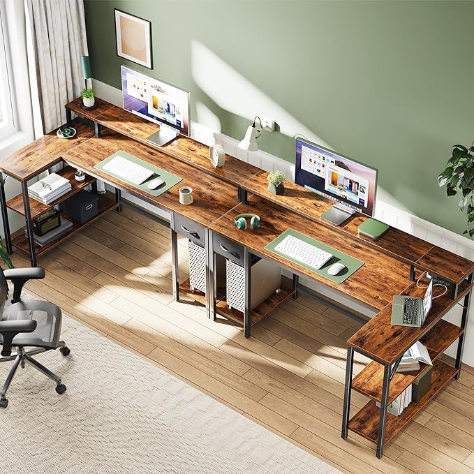 SUPERJARE 53 inch Reversible L Shaped Desk - Image 6