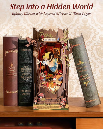 ROBOTIME Book Nook Kit, Fairy Tale Princess DIY Miniature House Kit, Fall into - Image 6
