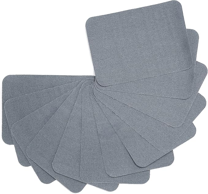 12PCS Fabric Iron on Patches Inside & Outside Strong Glue 100% Cotton Repair by Harsgs