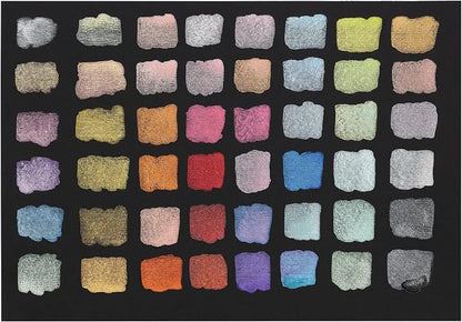Soho Urban Artist Metallic Watercolors Set – 48 Vibrant Metallic Half Pans in - Image 6