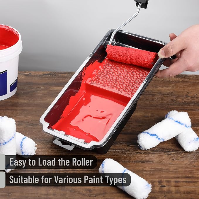 Bates- 4 Inch Paint Tray Set, 1x 4 Inch Paint Roller Tray, 20x Disposable - Image 5
