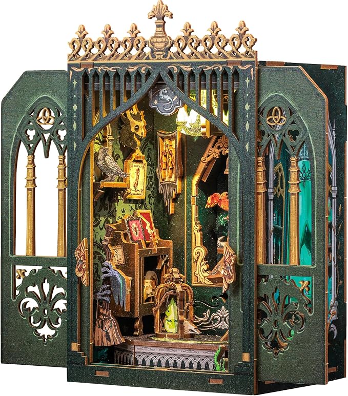 Fsolis Book Nook Kits, DIY Miniature House Kit 3D Puzzles by FsolisDIYDollhouse