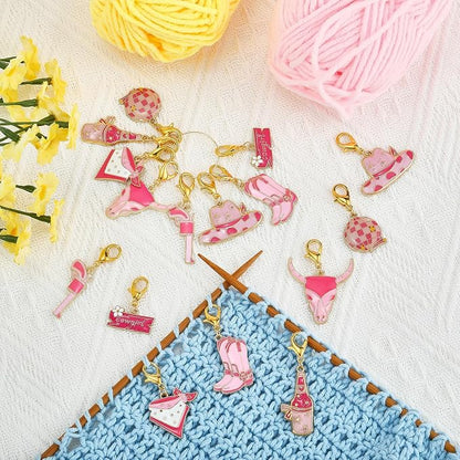 BEEFLYING 16Pcs Cowgirl Stitch Marker Charms - Image 4