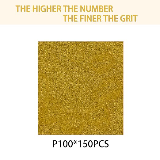150PCS 100 Grit Gold Sanding Discs, 5-Inch 8-Hole Sandpaper - Image 2