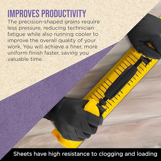 Dura-Gold Premium 60 Grit PSA Purple Film Ceramic Longboard Sandpaper, 2-3/4" - Image 5