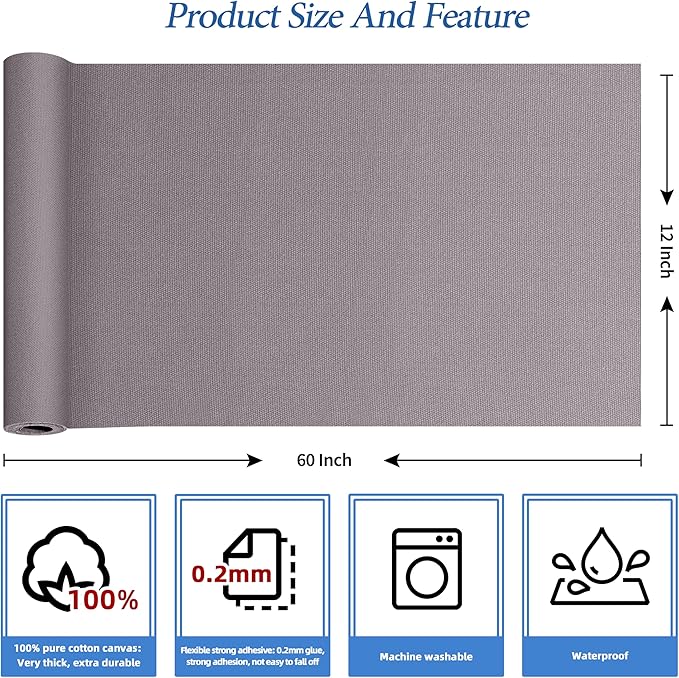 KING MOUNTAIN Canvas Iron on Patch, Waterproof 100% Cotton Fabric Repair Patch - Image 3
