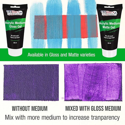 U.S. Art Supply Clear Acrylic Gel Medium Gloss, 200ml - Image 5