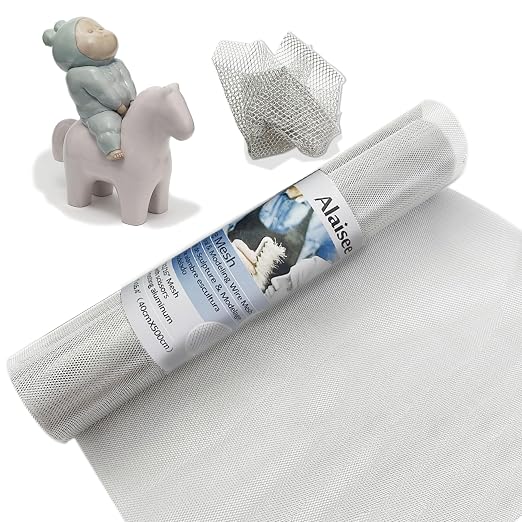 Sculpting Wire Mesh 15.7 Inch by 16.4 Foot Roll，Aluminum Wire Mesh by Alaisee