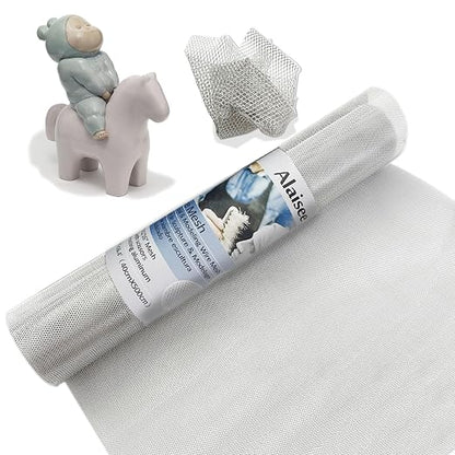 Sculpting Wire Mesh 15.7 Inch by 16.4 Foot Roll，Aluminum Wire Mesh by Alaisee