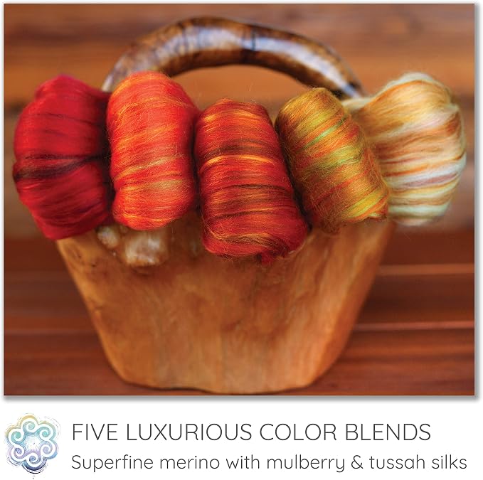 Merino Silk Luxe Tonal Designer Blend. Superfine Merino, Tussah Silk. Top Roving - Image 3