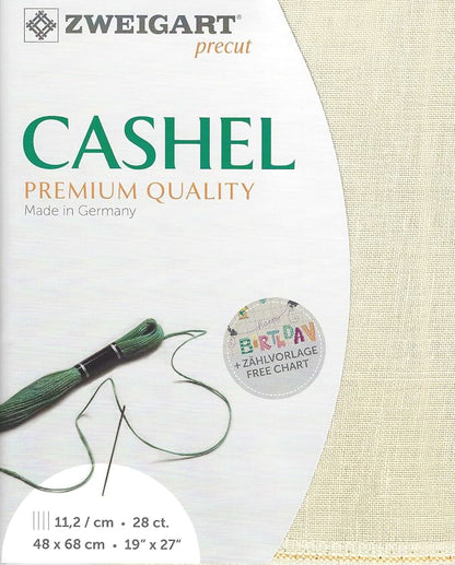 Precut Zweigart Cashel 28 Count Platinum 3281/770. Needlework Canvas, Cross by Wizardi