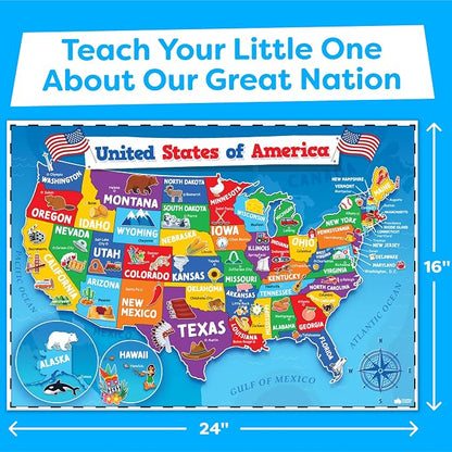 World Map Poster & Map of the United States - Image 4