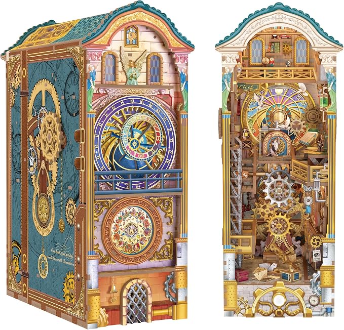Tonecheer DIY Book Nook Kit for Adults, 3D Wooden Puzzle Bookend Miniature - Image 7