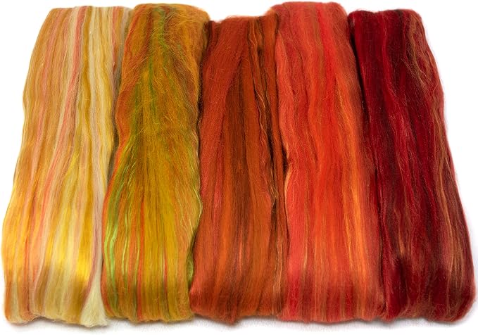 Merino Silk Luxe Tonal Designer Blend. Superfine Merino, Tussah Silk. Top Roving - Image 2