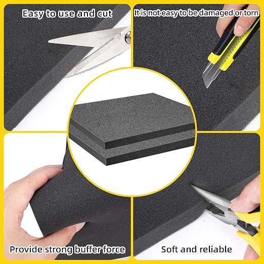 DECOHS 8 Pcs Polyurethane Foam Sheet- 16 x 12 x 1 Inch Cuttable Foam Inserts - Image 4