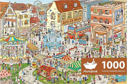 MOMIBOOK Puzzles for Adults 1000 Pieces Jigsaw Puzzles of Weekends in a Small by MOMIBOOK