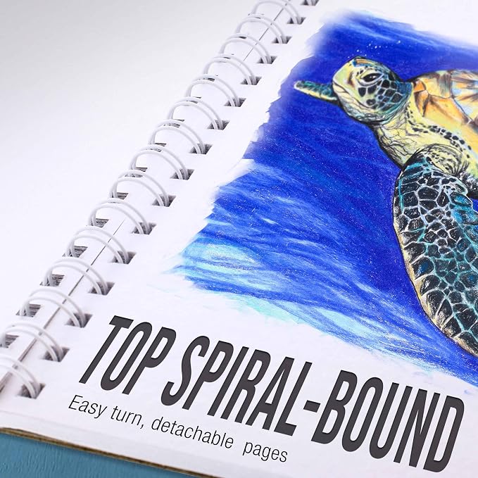 U.S. Art Supply 5.5”x8.5 Premium Heavy-Weight Paper Spiral Bound Sketch Book: - Image 4