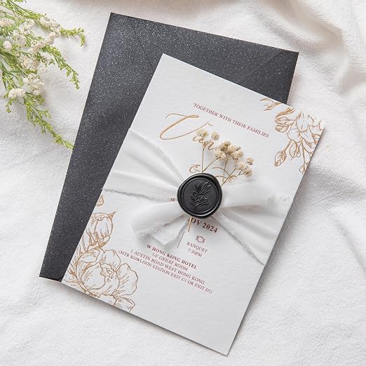 PONATIA Black Wax Seal Stickers - Image 2