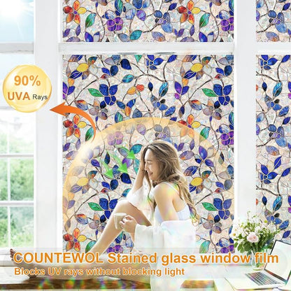 Window Privacy Film Stain Glass Window Film Rainbow Window Film Window clings - Image 3