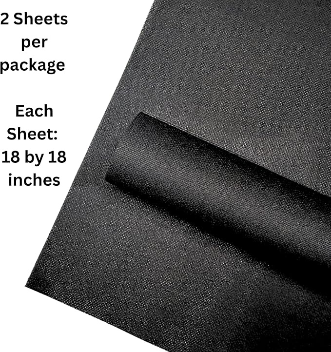 2 Sheets of Black 14 Count Aida Cloth – 18 x 18 Inch Pre-Cut Fabric Squares – - Image 2