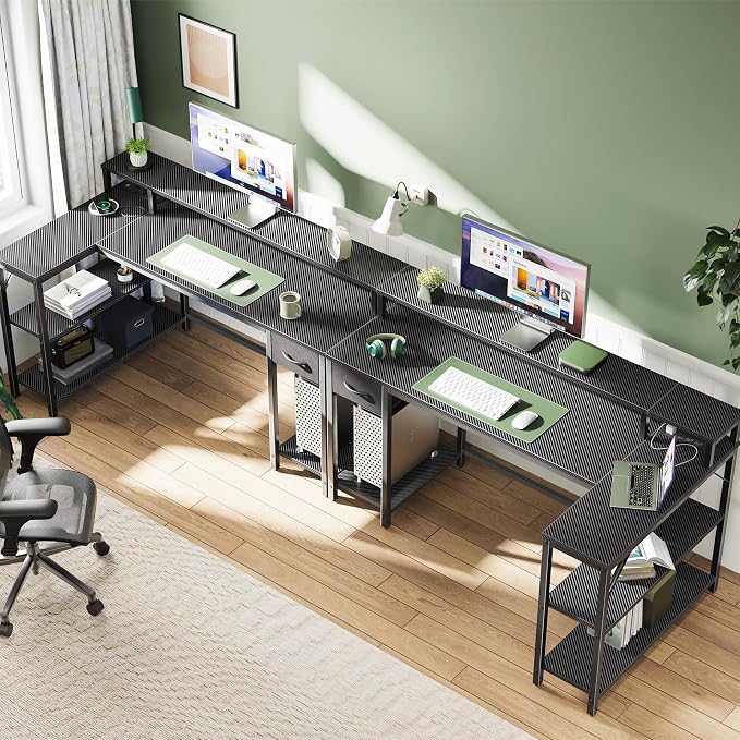 SUPERJARE 53 inch Reversible L Shaped Desk - Image 6