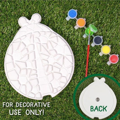 Creative Roots Mosaic Ladybug Stone, Includes 7-Inch Ceramic Stepping Stone & 6 - Image 2
