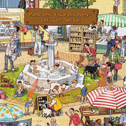 MOMIBOOK Puzzles for Adults 1000 Piece Jigsaw Puzzles of Let's Go! to The Market - Image 3