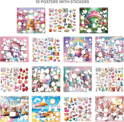 Fashion Angels Capybara & Co. Collage Activity Set, Includes 8 Sticker Sheets - Image 4