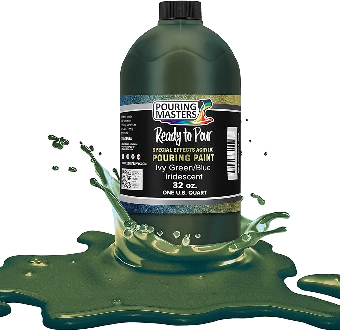 Pouring Masters Ivy Green/Blue Iridescent Special Effectsr Acrylic Pouring Paint by USArtSupply