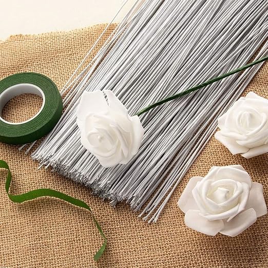 Juvale 600-Pack White 18 Gauge Floral Wire Stems - 16 in Length - Pre-Cut & - Image 3