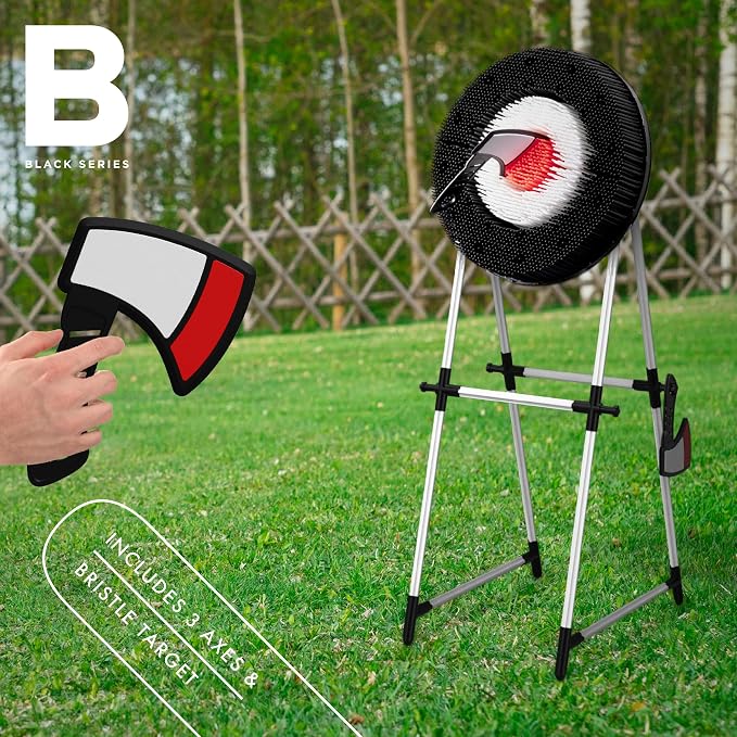Black Series Axe Throwing Set – Indoor & Outdoor Party Game| Safe Plastic - Image 3
