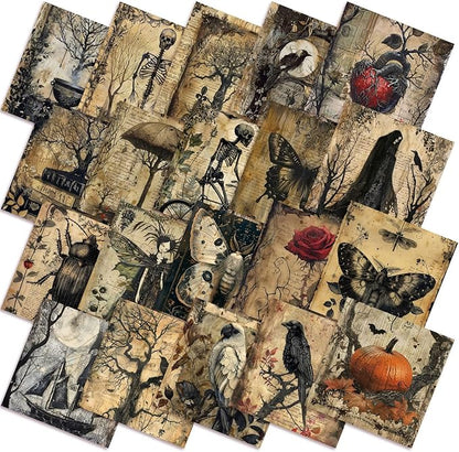 Ganeen 60 Pcs 10 x 10 Inch Vintage Halloween Quilting Fabric Squares Retro by Ganeen