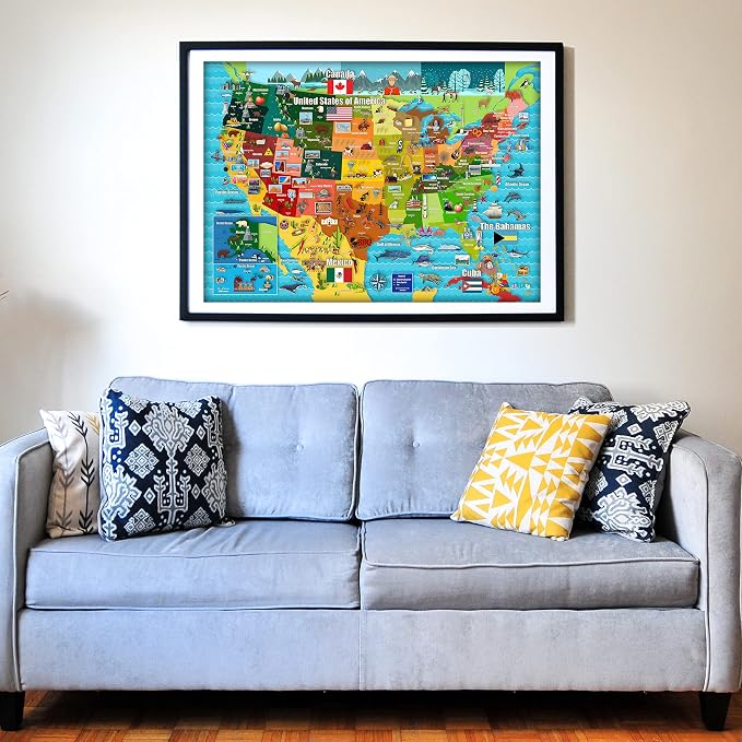 Think2Master Colorful United States Map 500 Pieces Large Format Jigsaw Puzzle - Image 4