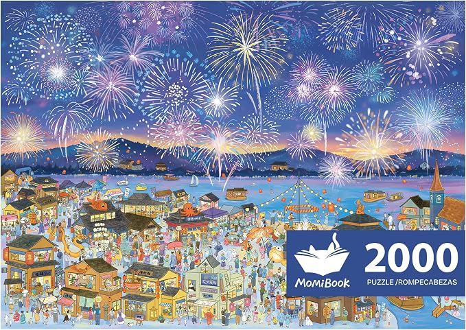 MOMIBOOK Puzzles for Adults 2000 Pieces Jigsaw Puzzles of Fireworks Night Tour by MOMIBOOK