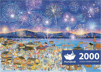 MOMIBOOK Puzzles for Adults 2000 Pieces Jigsaw Puzzles of Fireworks Night Tour by MOMIBOOK