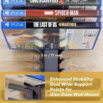 Funturbo Video Game Storage Wall Mount Game Case Holder, Metal Wall Mounted - Image 5
