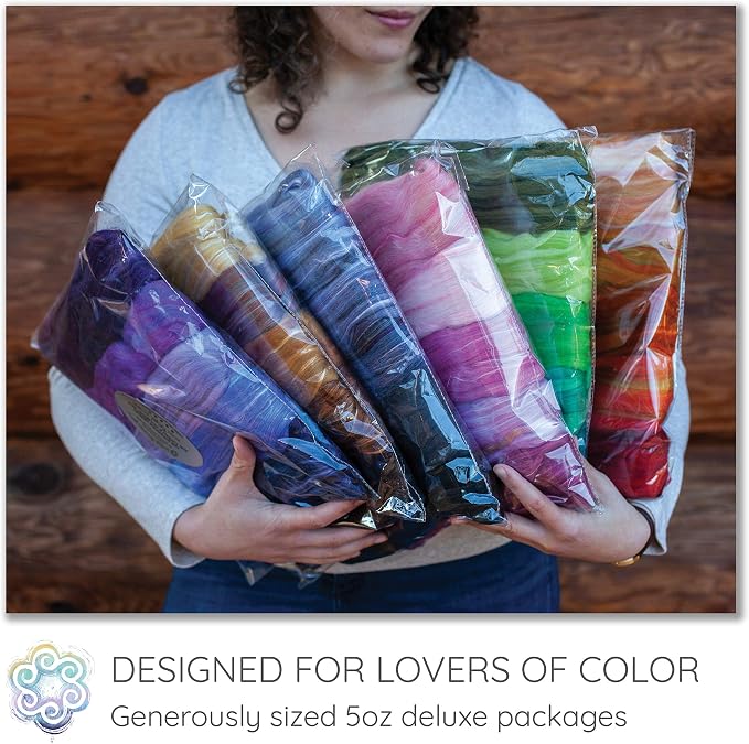 Merino Silk Luxe Tonal Designer Blend. Superfine Merino, Tussah Silk. Top Roving - Image 4