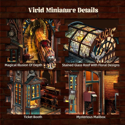 LED 3D Puzzle Magic Station Book Nook Kit - Image 3