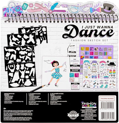 Fashion Angels I Just Wanna Dance Fashion Sketch Set, Create Dance-Themed - Image 4