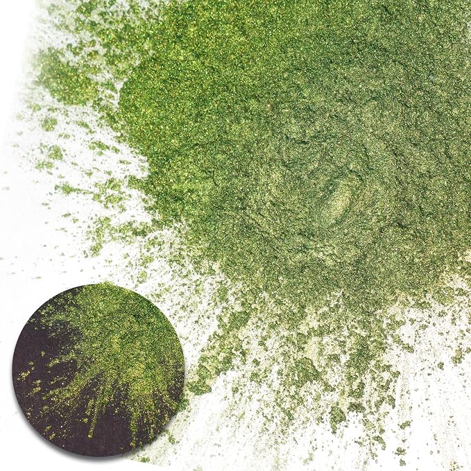 Ceya Highly Chameleon Mica Pigment, 1.8oz/ 50g Elf Green Eyes Chrome Powder - Image 2