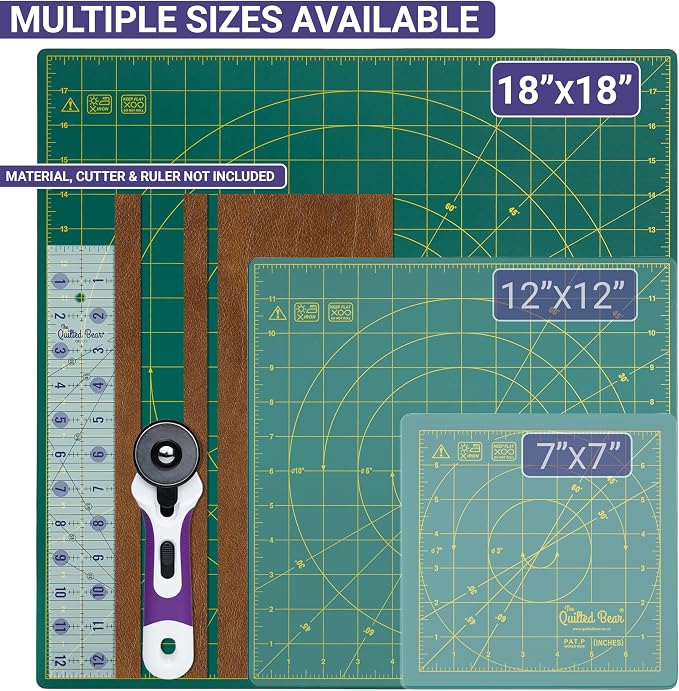 The Quilted Bear Rotating Cutting Mat 18" x 18" - Image 2