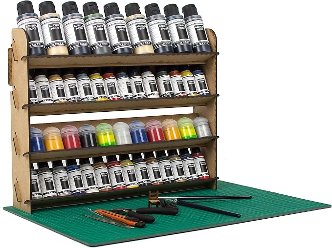 Paint Rack for Model Paints. Hobby Craft Citadel Vallejo Tamiya Army Wall Paint - Image 5